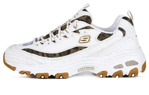 Кроссовки женские Chunky Mid Top белого цвета/с леопардовым принтом Skechers