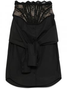 Юбка миди Giuseppe Di Morabito с корсетом, черный