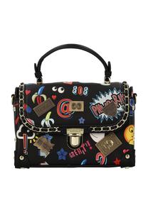 MYMO Сумка 'Eyetheme' в черном цвете