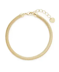 Браслет Izzy с елочкой, покрытый 14-каратным золотом Brook & York, gold