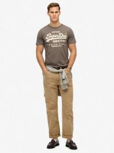 Футболка с винтажным логотипом из органического хлопка Superdry, Vintage Black