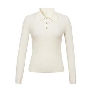 Вязаный свитера Deep Breath с вертикальной текстурой, белый