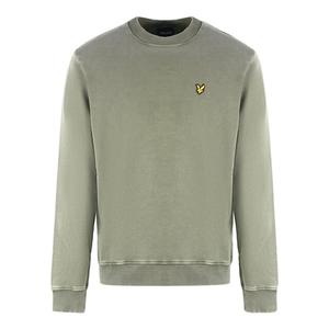 Стираный свитер с воротником-стойкой Lyle & Scott, зеленый