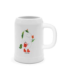 Пивная кружка Садовник-единорог без слов, белая Mr. & Mrs. Panda