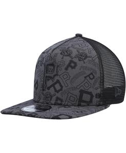 Мужская черная кепка Pittsburgh Pirates с А-образной рамкой 9FIFTY Trucker Snapback New Era