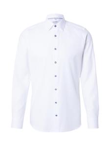 OLYMP Рубашка 'Level 5' Slim fit в белом цвете