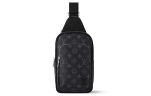 LOUIS VUITTON Мужская наплечная сумка PM черно-розовая