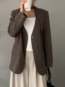 Верхняя одежда в стиле классического жакета для женщин Doux Belle, цвет Dark Brown