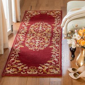 Ковер-дорожка SAFAVIEH, 69 x 366 см, Heritage Collection, Red, ручной работы, традиционный восточный шерстяной, идеально подходит для помещений с высокой проходимостью в гостиной, спальне (HG640C)