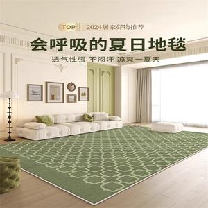 Y U-LIVE Ковер 300х400 см из ПВХ для гостиной/спальни, зеленый, моющийся, летний