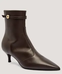 Ботильоны Furla Sfera из кожи на шпильке Furla, коричневый