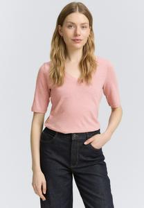 Футболка TOM TAILOR MIT V-AUSSCHNITT, Morning Pink/Light Pink