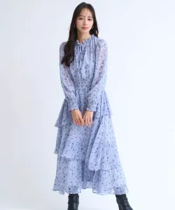 Платье с мелкими цветочками в горошек Noela, цвет Saxophone