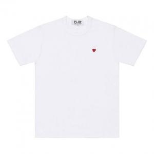 Футболка basic t-shirt mini red emblem 'white' Comme Des Garcons Play, белый