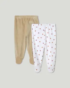 Набор из двух детских гетр Cotton Juice, коричневый