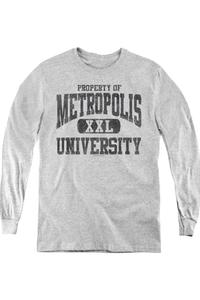 Футболка с длинным рукавом Superman Property Of Metropolis University Youth Gildan, Athletic Heather