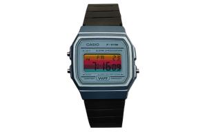 CASIO Мужские часы Retrofit Series с кварцевым механизмом, ремешок из смолы, синий циферблат