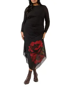 Асимметричное платье Рая Estelle Plus, коричневый