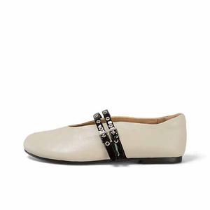 SHOEMAKER QUEEN Мэри Джейн туфли женские - жемчужно-бежевые белые, цвет Pearl Beige White