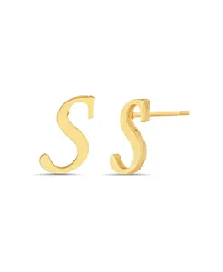 Серьга-Гвоздик с инициалом золотистого цвета Kensie, s