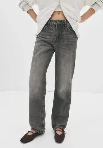 Джинсы прямого кроя со средней посадкой Pull&Bear, Dark Grey