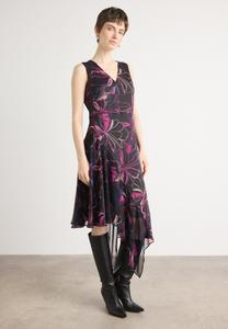 Платье DKNY VNECK RUFFLE HEM, Black