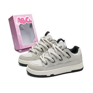 Низкие кроссовки для скейтбординга Unisex ABCIO, черно-красные