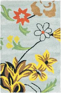 Ковер SAFAVIEH, 61 x 92 см, Soho Collection Blue/Multi SOH736B ручной работы из премиальной шерсти и вискозы