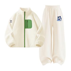 Детская повседневная спортивная одежда Disney, слоновая кость