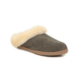 Тапочки из овчины Minnetonka Sheepskin с потертостями, серый