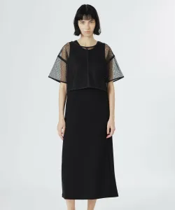 Платье из сетчатой ткани, сшитое из нескольких слоев Loveless, цвет Black