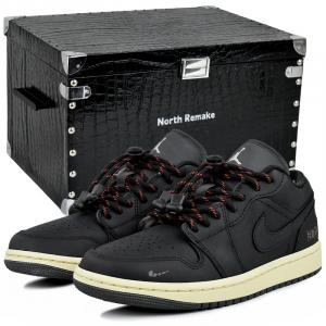 Jordan Air 1 устойчивые к истиранию низкие баскетбольные кроссовки Unisex Black