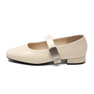 ZHR Мэри Джейн туфли женские бежево-черные бежевые, цвет Beige