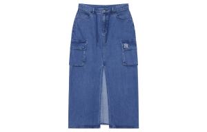 MLB Нью-Йорк Янкиз базовая коллекция 24FW джинсовые длинные юбки женские индиго