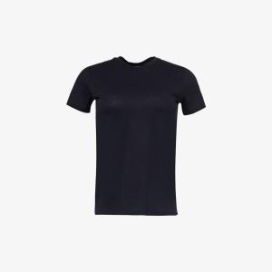 Футболка essential из хлопкового джерси с круглым вырезом Vince, синий