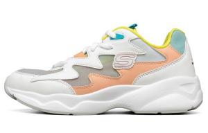 Кроссовки женские D"LITES AIRY Chunky с низким верхом белого/оранжевого/зеленого цвета Skechers