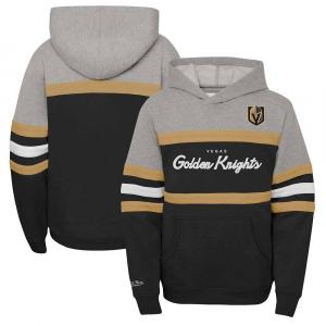 Молодежный пуловер с капюшоном для главного тренера Mitchell & Ness Black Vegas Golden Knights, цвет Lvk Black