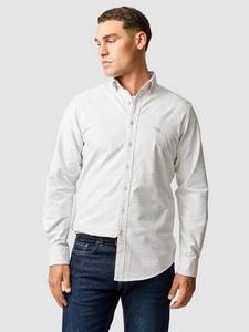 Хлопковая оксфордская рубашка с клеткой slim fit Rodd & Gunn, Pebble