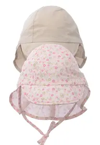 Лилипутовая вязаная шапка "Цветы и беж" с практичной защитой шеи Liliput, розовый