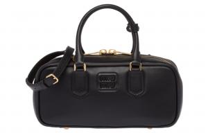 Сумка через плечо Arcadie Series из кожи, черная MIU MIU