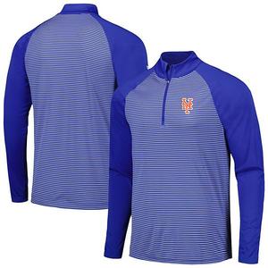 Топ мужской Levelwear Royal New York Mets Charter в полоску с рукавом реглан и молнией на четверть Unbranded