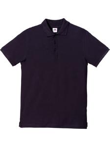 Рубашка-поло унисекс пике черного цвета Fruit of the Loom