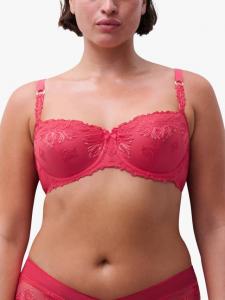 Бюстгальтер балконет с кружевом Champs Elysées Chantelle, Sweet Velvet Red