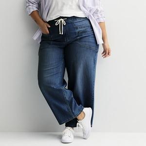 Джинсы Plus size high rise easy Sonoma Goods For Life, Dark Wash