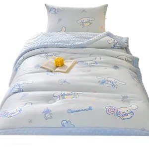 Мультяшное одеяло Students для кондиционера, летнее охлаждающее одеяло Single Double Sanrio, Cloud Cinnamon Dog