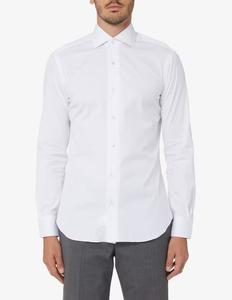 Рубашка из поплина стрейч Barba Napoli, белый