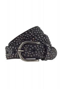 Кожаный ремень с заклепками B.BELT, черный