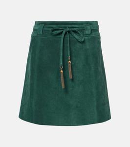 Кожаная мини-юбка Chloé, Marble Green