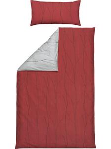 Двустороннее постельное белье Renforcé в красно-сером цвете REDBEST, 135x200 см + 40x80 см