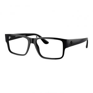 VERSACE Прямоугольная оправа для очков мужская черная, Black